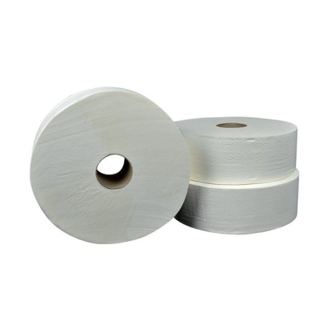 TOILETPAPIER JUMBO MAXI 380M 6ST NEUTRAAL 2LAAGS WIT PAK A 6 ROL BUDGET