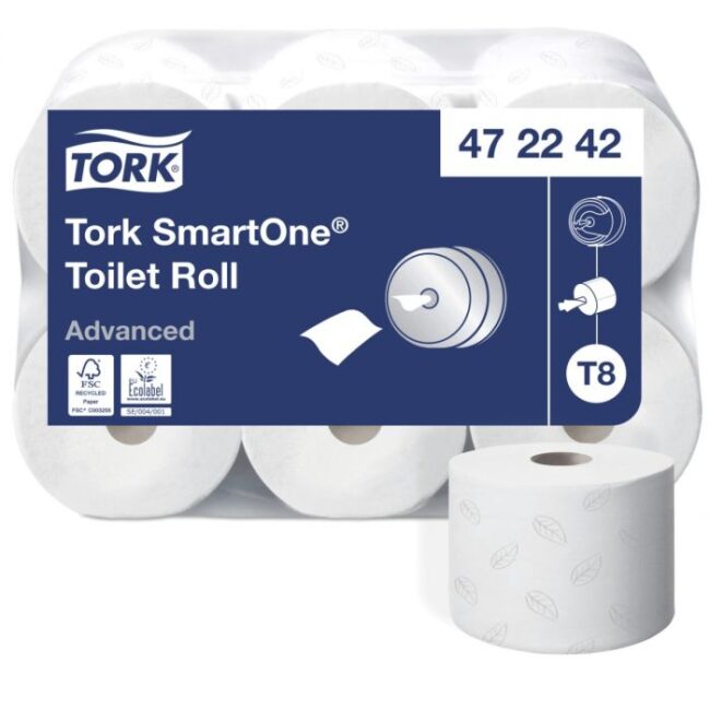 TORK 472242 6ST SMARTONE TOILETPAPIER WIT T8 ADVANCED 2-LAAGS 6 X 1150 VELLEN