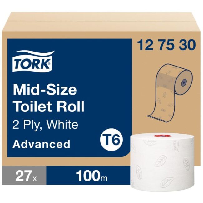 TORK 127530 TOILETPAPIER T6 MID SIZE A 27ROLLEN