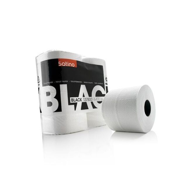 TOILETPAPIER 62701 WIT SATINO BLACK 400VEL 10X4RL
