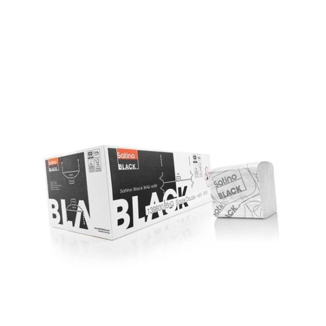 TOILETPAPIER SATINO BLACK 062751 BRIQ REFILL 2LAAGS A 6840STUKS