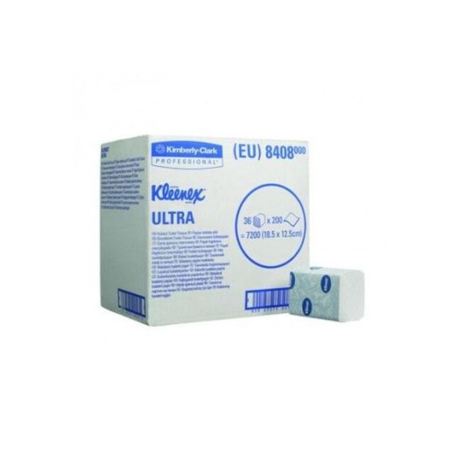 KLEENEX 8408 7200ST ULTRA GEVOUWEN TOILETPAPIER WIT 2-LAAGS