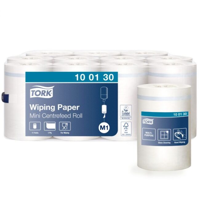 TORK 100130 ADVANCED 415 MINIROLLEN 1-LGS WIT 120 MTR X 22 CM DOOS À 11 ROL