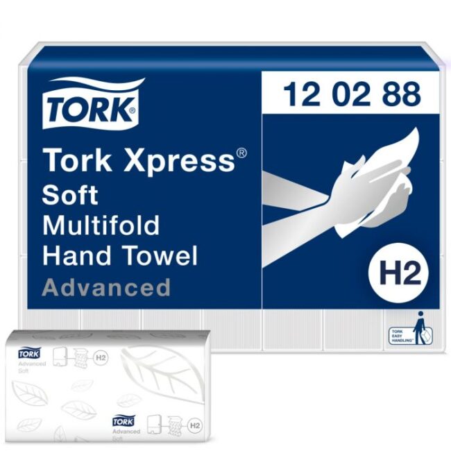 TORK H2 120288 XPRESS SOFT MULTIFOLD 2LAAGS HAND TOWEL 2856STUKS