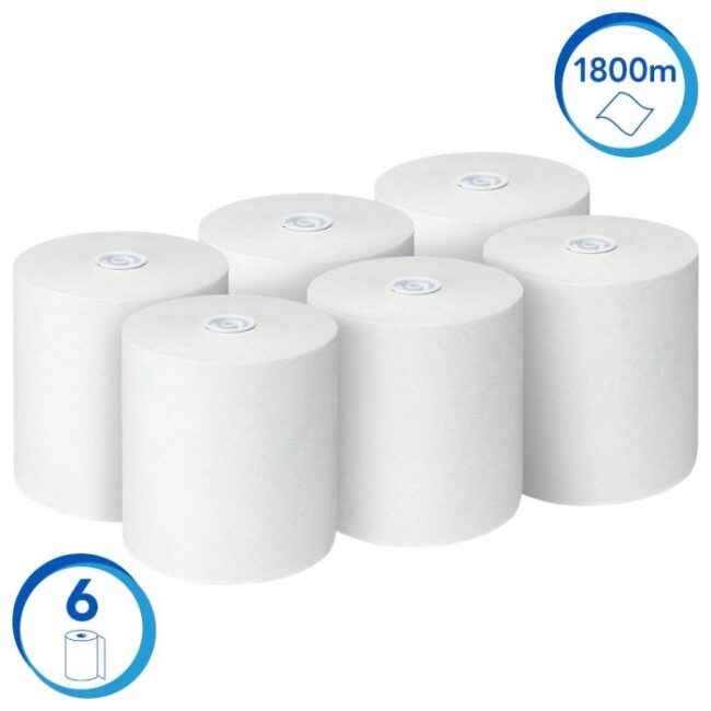 SCOTT 6622 6ST CONTROL HANDDOEKROL 1-LAAGS WIT 300M