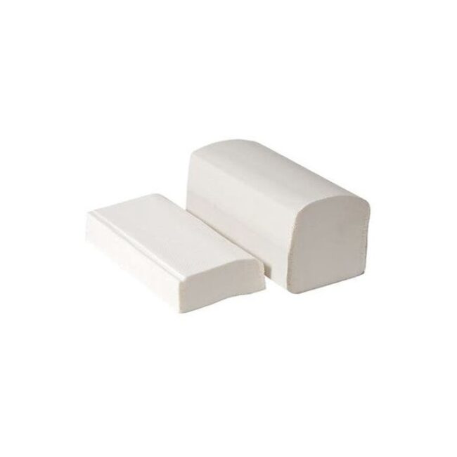 HANDDOEK PAPIER 2LGS Z-VOUW PAPIER CELLULOSE 3200ST 21X24CM WIT 2-LAAGS KLEUR WIT