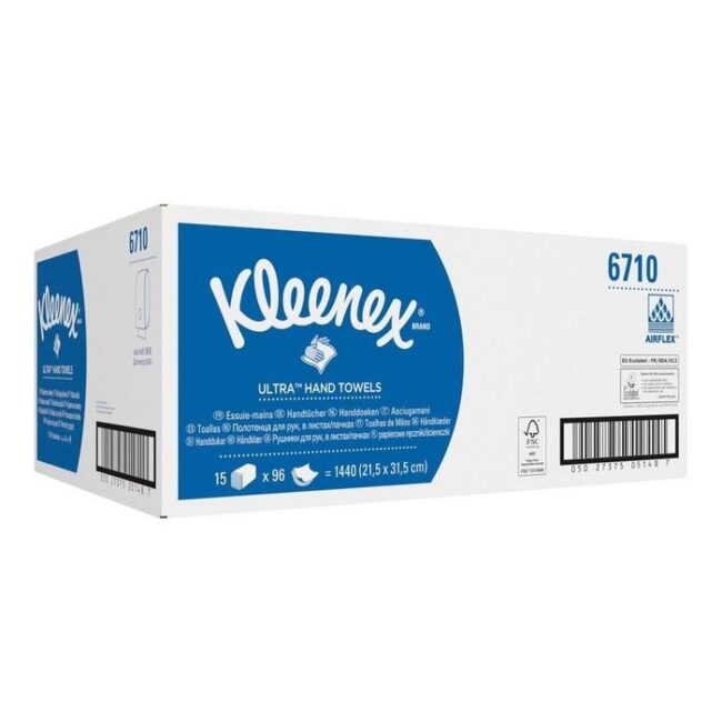KLEENEX 6710 1440ST ULTRA HANDDOEKEN L-VOUW 3-LAAGS WIT