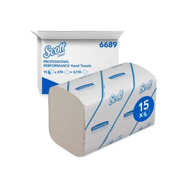 SCOTT 6689 4560 ST PERFORMANCE HANDDOEKEN L-VOUW 1-LAAGS WIT