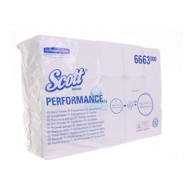 SCOTT 6663 3180ST CONTROL INTERGEVOUWEN HANDDOEKEN 1-LAAGS WIT