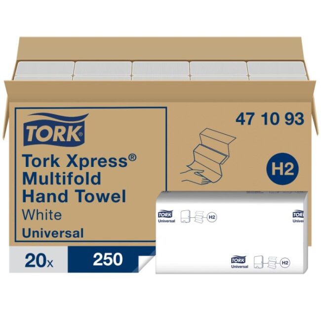 HANDDOEK TORK H2 471093 UNIVERSAL 1LAAGS 21X23CM 20X250ST