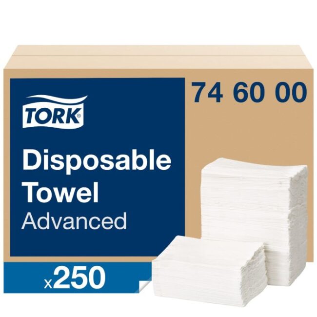 TORK 746000 ADVANCED HANDDOEK, WIT, 5-LAAGS, 30 X 68 CM, DOOS À 250 VEL