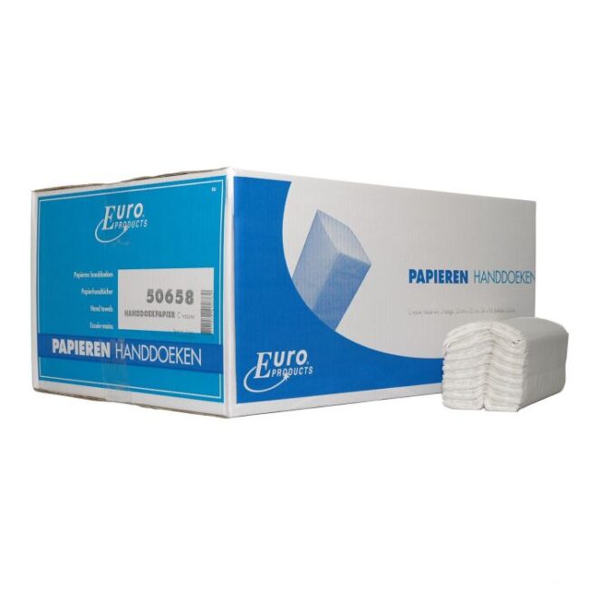 HANDDOEK PAPIER 33X25CM C-VOUW 2LAAGS TISSUE 2432STUKS