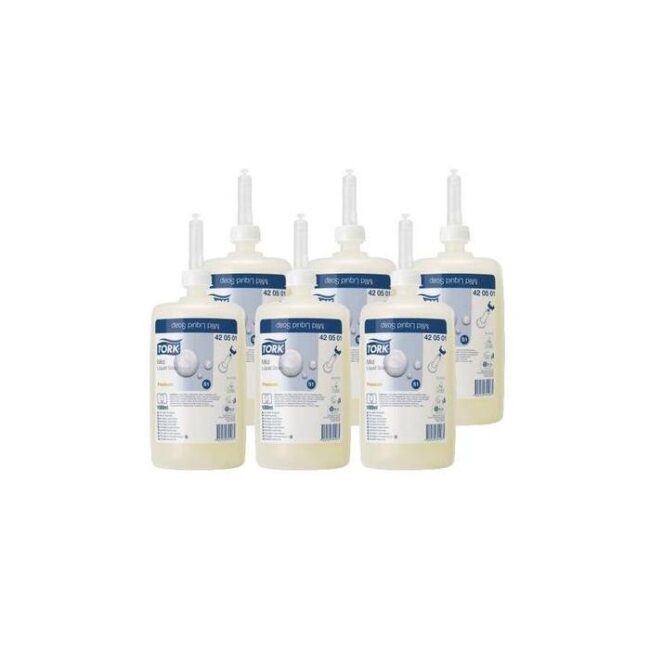 TORK S1 420501 6ST ECHTE PREMIUM MILDE VLOEIBARE ZEEP MEVON 55 - VOOR S1/S11 ZEEPDISPENSERS - FRISSE GEUR